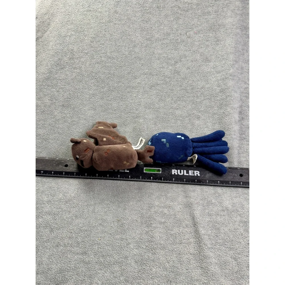Minecraft Squid Plush Mojang 2014 Navy Blue Pixelated Stuffed Animal Toy 7 Inch